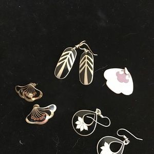 Lot of Laurel Burch Cloisonné Earrings and pendant